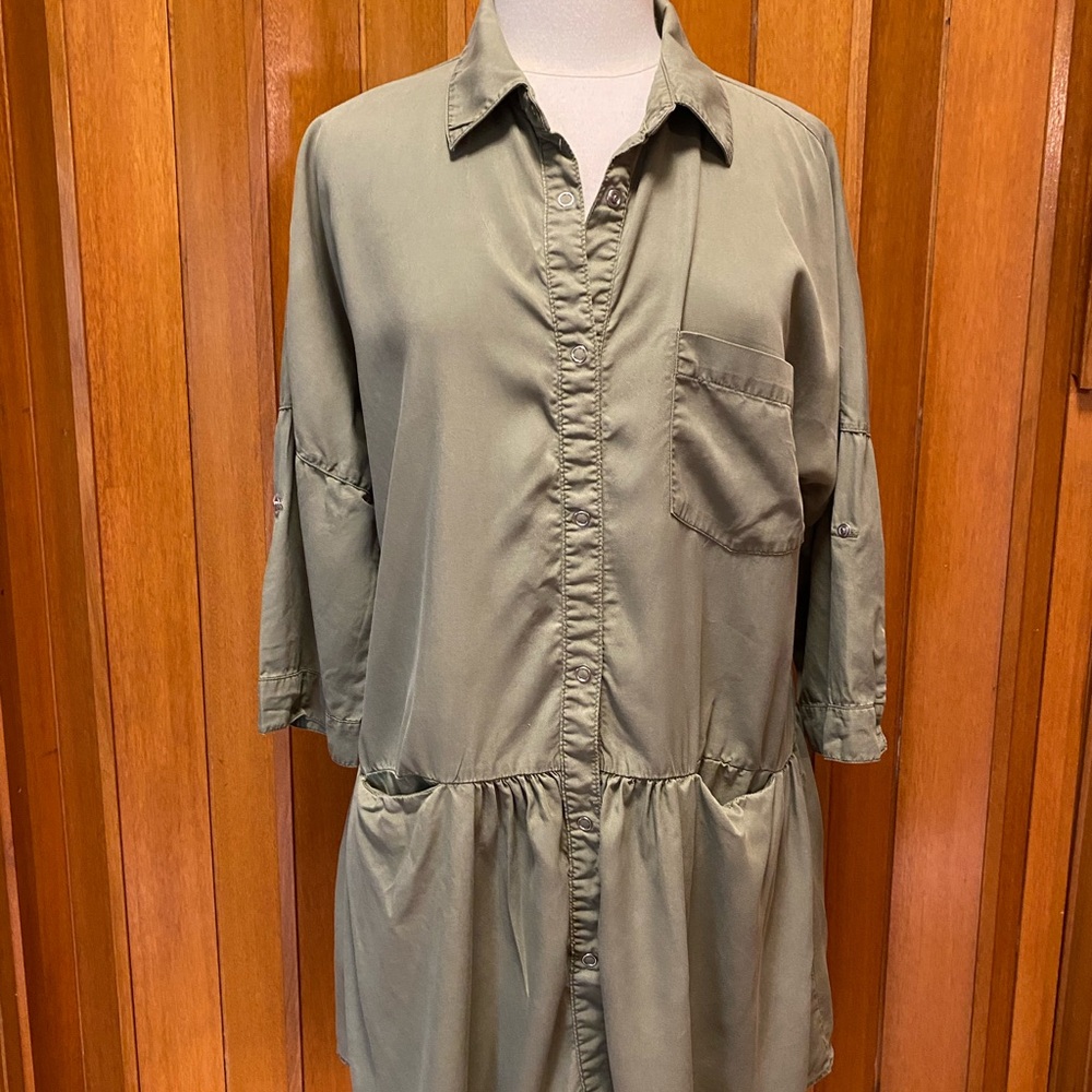 Zara Olive Green Mini Dress